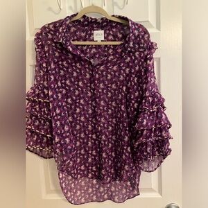 Purple Print Women's Top